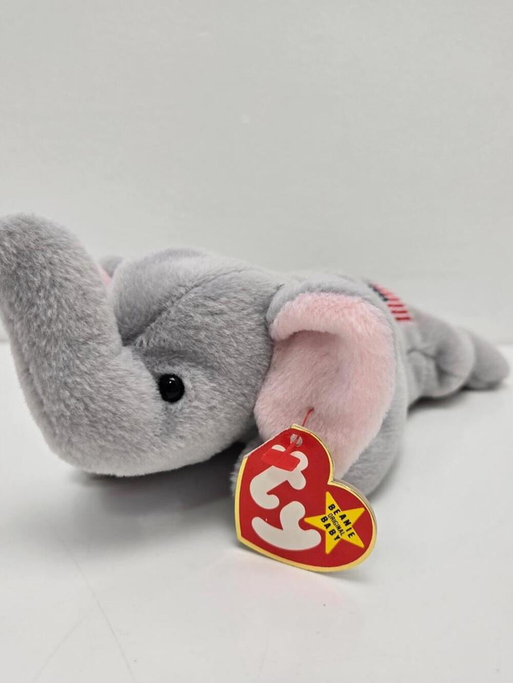 Ty Beanie Baby “Righty” the Patriotic Elephant - USA Flag embroidered (8 inch)